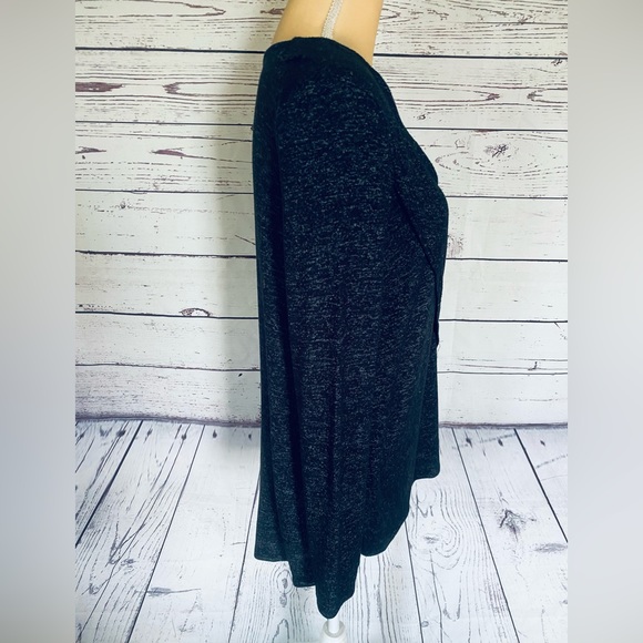 Women’s Small Sweater Donna Karan Sleepwear Charcoal Gray Lightweight Soft Knit - Picture 4 of 12